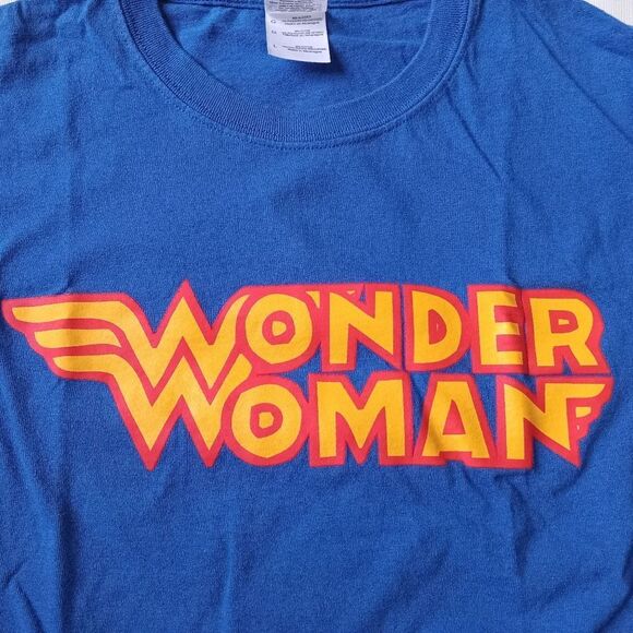 Gildan Royal Blue Unisex Ultra Cotton Wonder Woman Graphic T-Shirt Adult Large - Picture 6 of 9